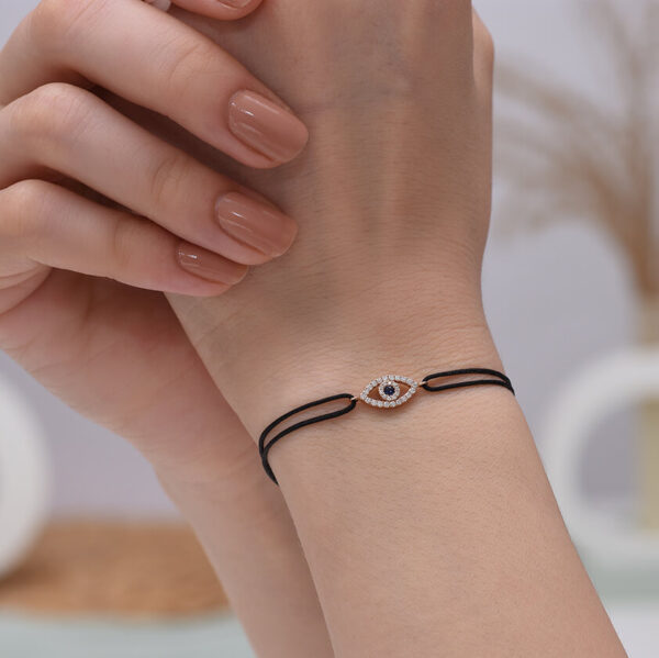 Göz Pırlanta & Safir ve Altın İp Bileklik