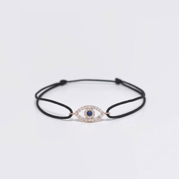 Göz Pırlanta & Safir ve Altın İp Bileklik