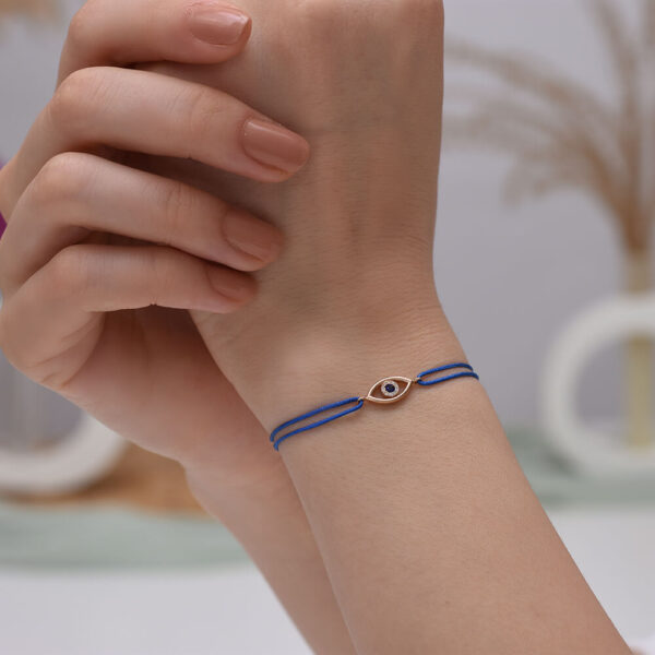 Göz Pırlanta & Safir ve Altın İp Bileklik