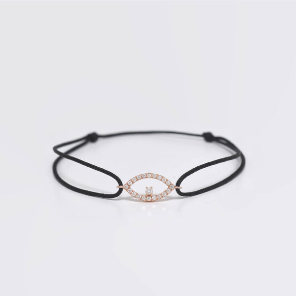 Göz Pırlanta ve Altın İp Bileklik