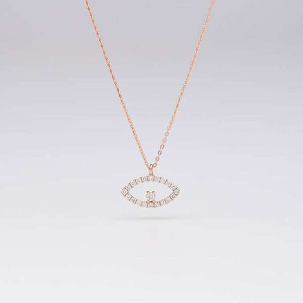 Göz pırlanta ve altın kolye