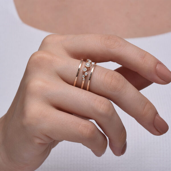 Tasarım pırlanta ve altın yüzük