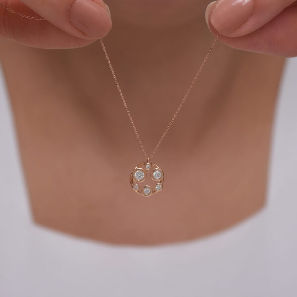 Tohum pırlanta ve altın kolye