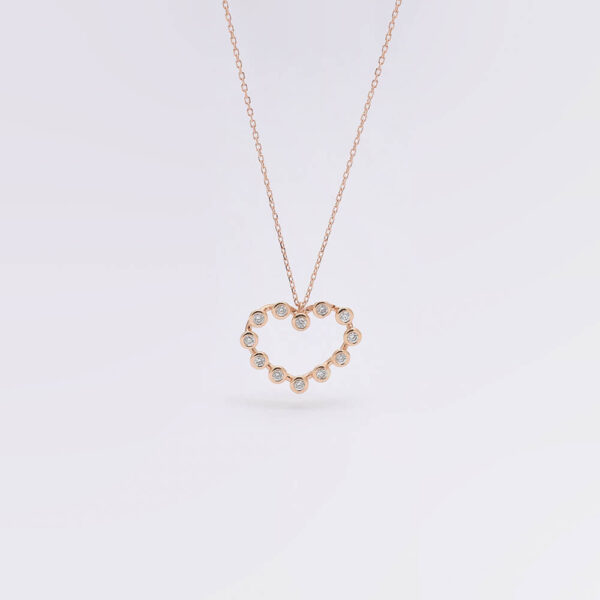 Tuhum Kalp pırlanta ve altın kolye