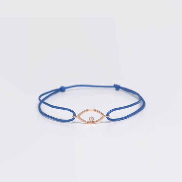 Göz Pırlanta ve Altın İp Bileklik