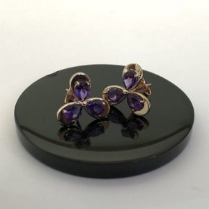 Ametist Altın Küpe