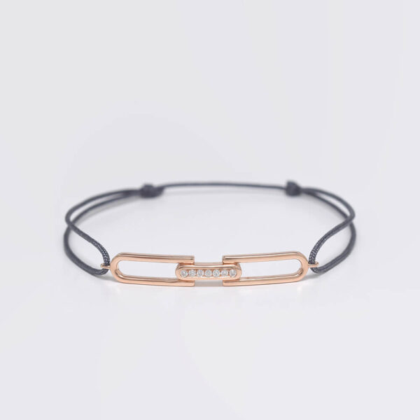 Bar Pırlanta ve Altın İp Bileklik