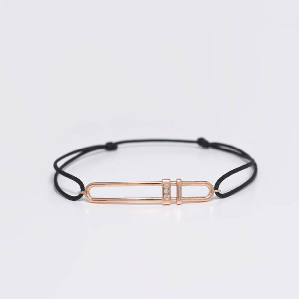 Bar Pırlanta ve Altın İp Bileklik