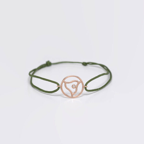 Çakra Pırlanta ve Altın İp Bileklik