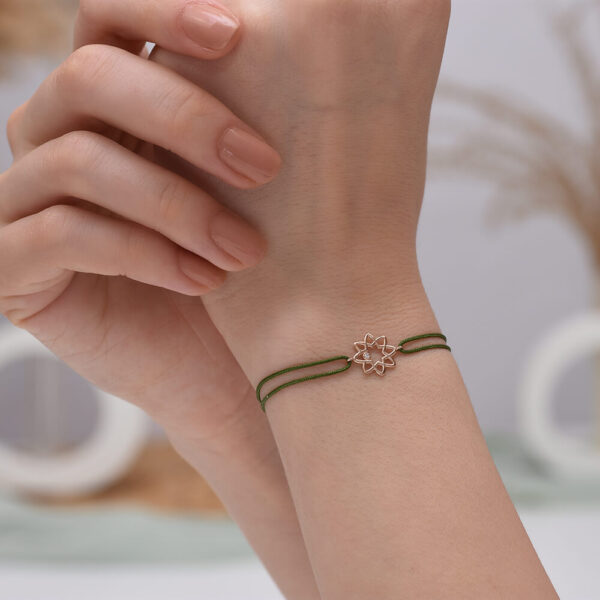 Enerji Pırlanta ve Altın İp Bileklik