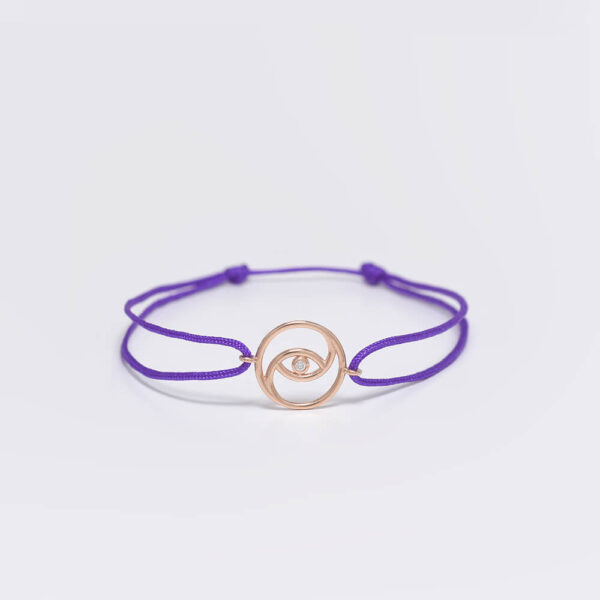 Göz Pırlanta ve Altın İp Bileklik