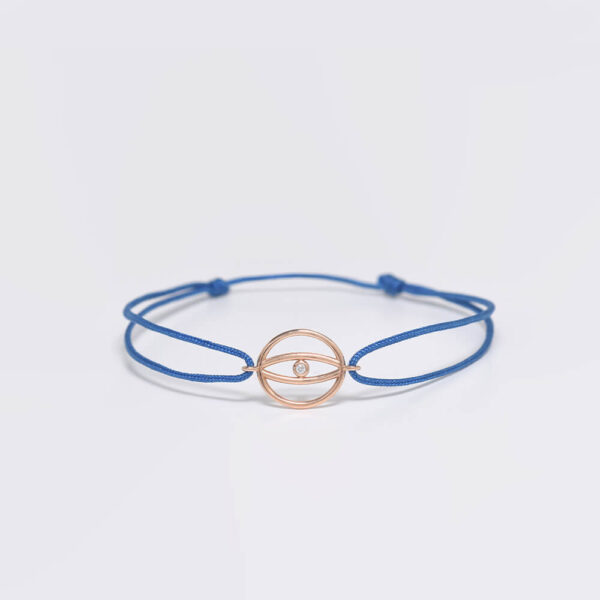 Göz pırlanta ve altın ip bileklik