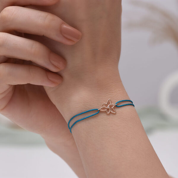 Kalp Pırlanta ve Altın İp Bileklik