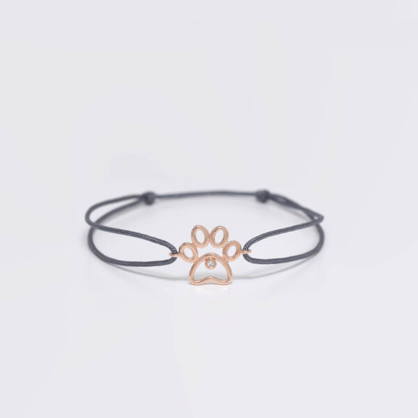 Pati pırlanta ve altın ip bileklik