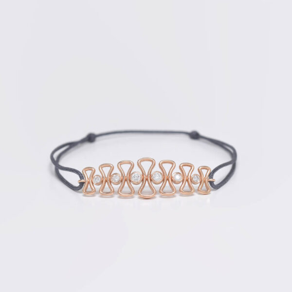 Sonsuzluk Pırlanta ve Altın İp Bileklik