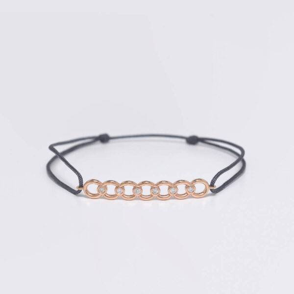 Tasarım Pırlanta ve Altın İp Bileklik