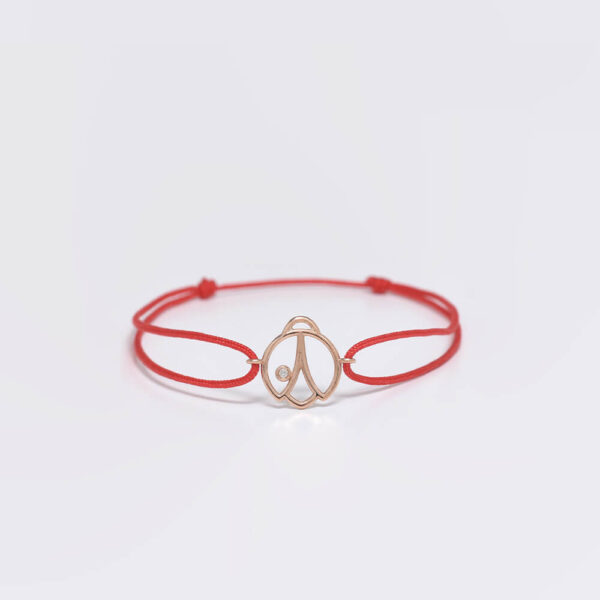 Uğur Böceği pırlanta ve altın ip bileklik