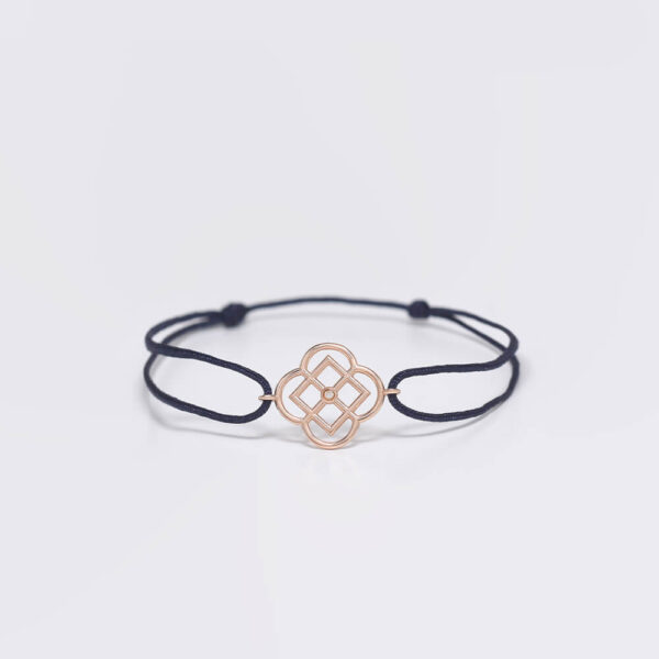 Yonca Pırlanta ve Altın İp Bileklik