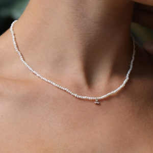 Pırlanta ve İnci Kolye