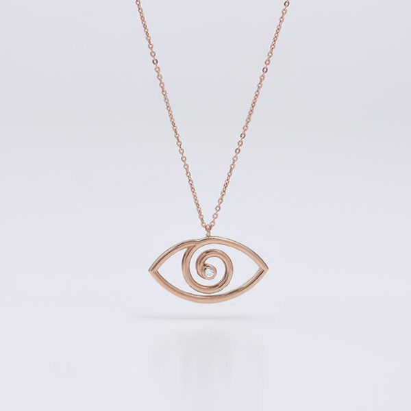 Göz pırlanta ve altın kolye