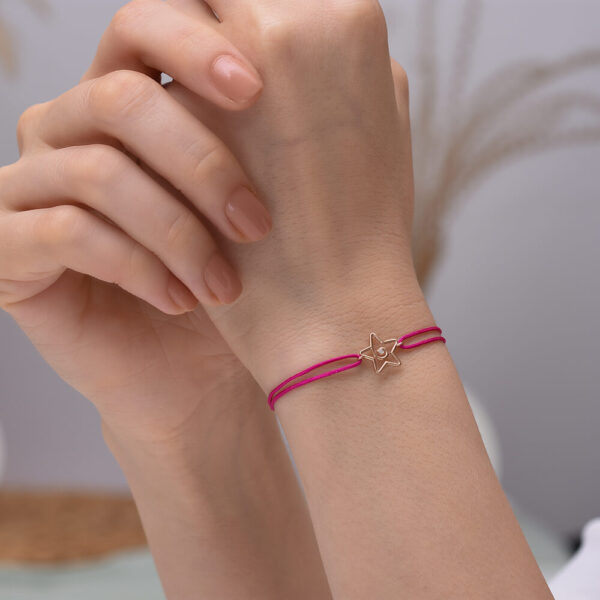 Bir DilekTut Pırlanta ve Altın İp Bileklik