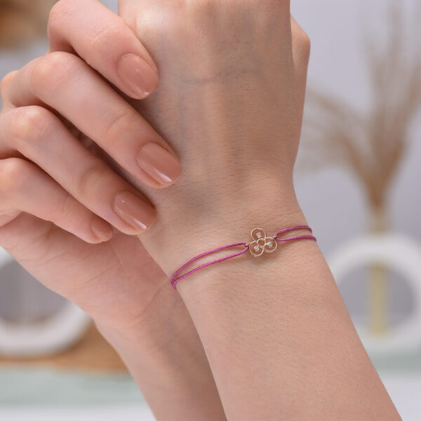 Çintemani Pırlanta ve Altın İp Bileklik