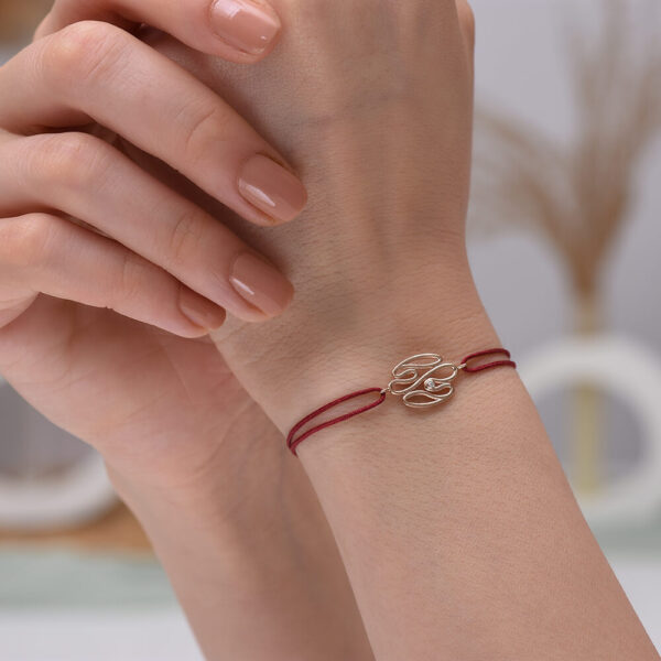 Dalga Pırlanta ve Altın İp Bileklik