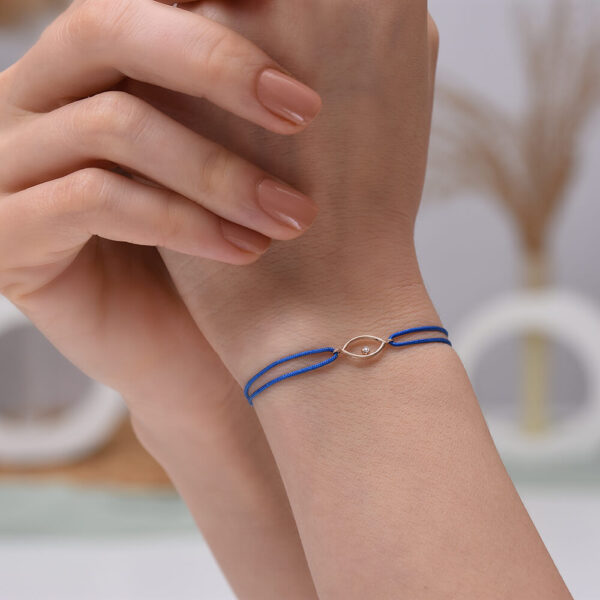 Göz Pırlanta ve Altın İp Bileklik