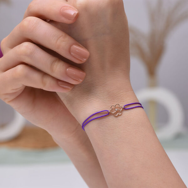 Kalp Pırlanta ve Altın İp Bileklik