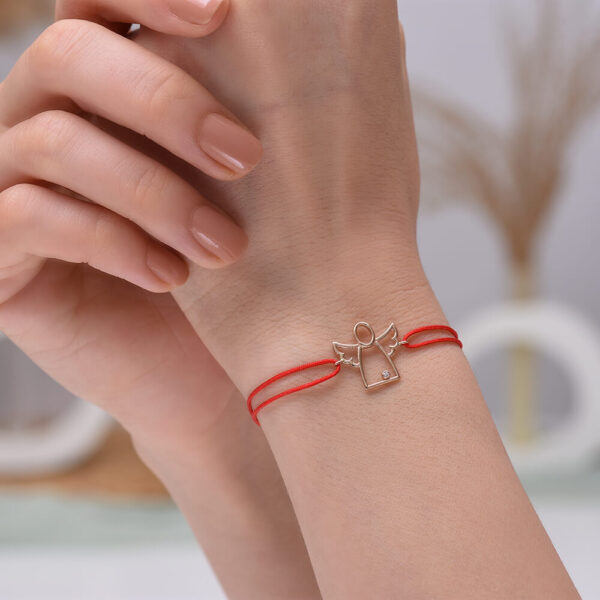 Melek Pırlanta ve Altın İp Bileklik