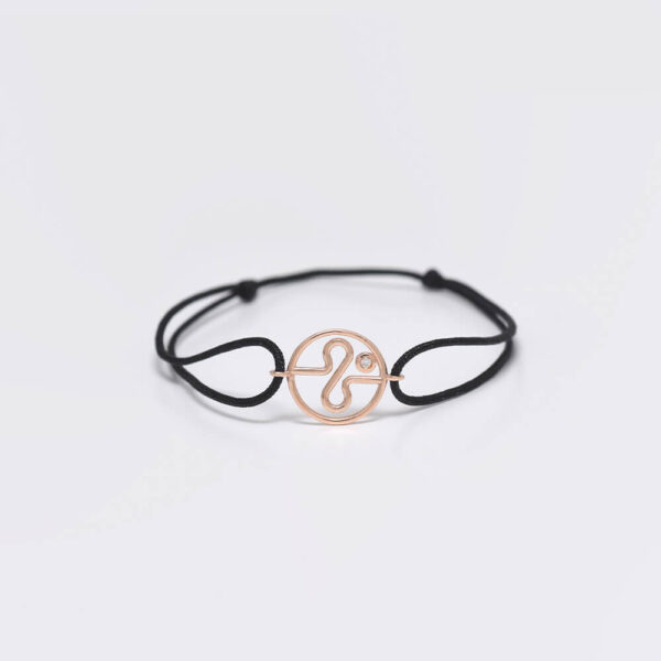 Sonsuzluk pırlanta ve altın ip bileklik