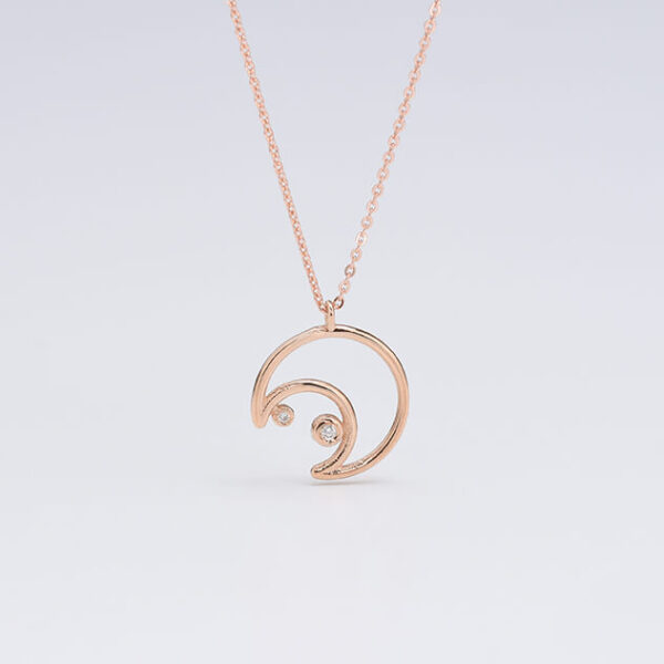 Ay pırlanta ve altın kolye