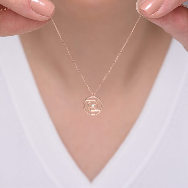 Çakra pırlanta ve altın kolye