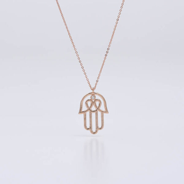 Fatima eli pırlanta ve altın kolye