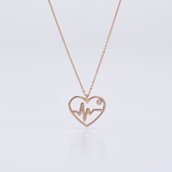 Kalp & Sağlık pırlanta ve altın kolye