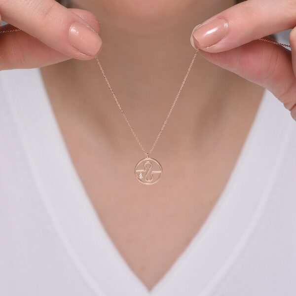 Sonsuzluk pırlanta ve altın kolye