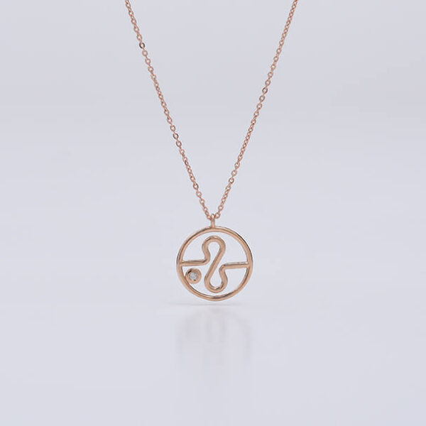 Sonsuzluk pırlanta ve altın kolye