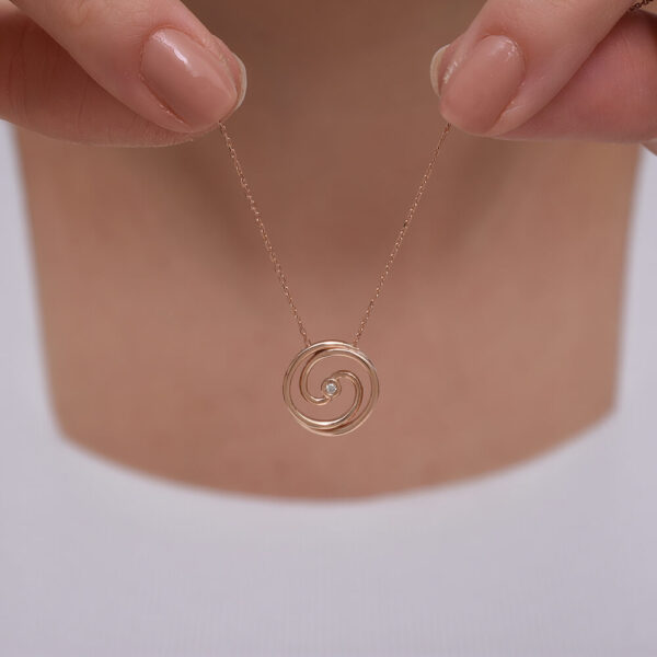 Sonsuzluk pırlanta ve altın kolye