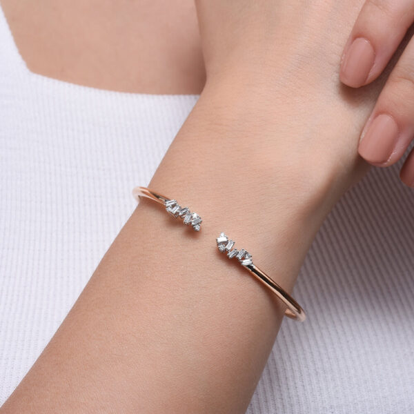 Tasarım Baget pırlanta ve altın bilezik