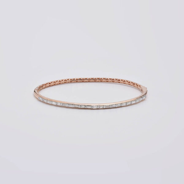 Tasarım baget pırlanta ve altın bilezik