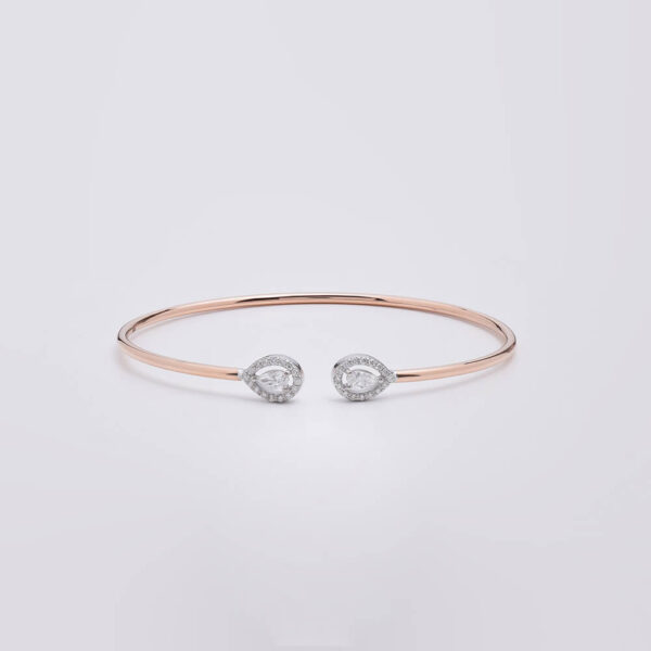 Tasarım damla pırlanta ve altın bilezik