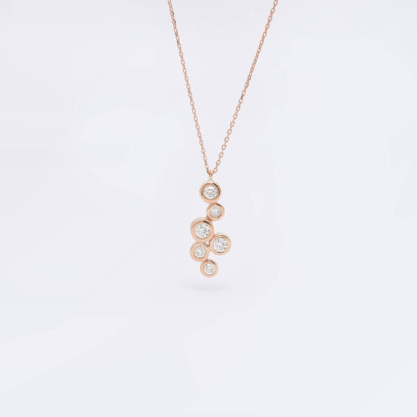 Salkım pırlanta ve altın kolye