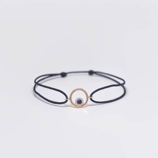 Göz Pırlanta & Safir ve Altın İp Bileklik
