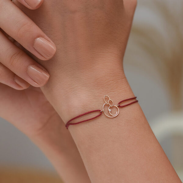 Mutlu Aile Pırlanta ve Altın İp Bileklik