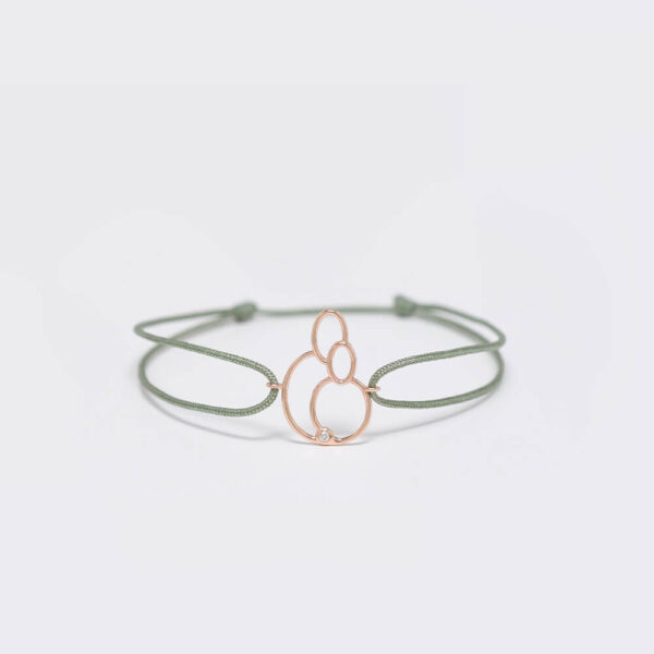 Sen ve Ben Pırlanta ve Altın ip Bileklik