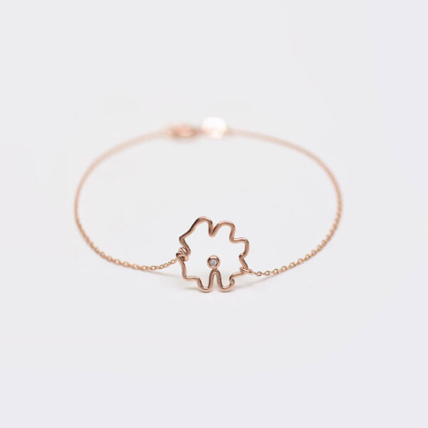 Çiçek pırlanta ve altın bileklik