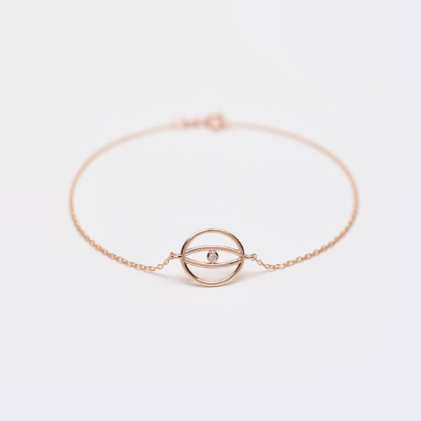 Göz pırlanta ve altın bileklik