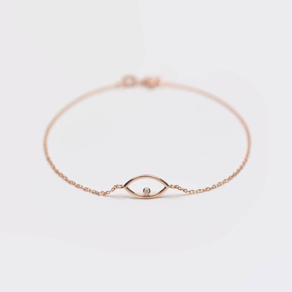 Göz pırlanta ve altın bileklik