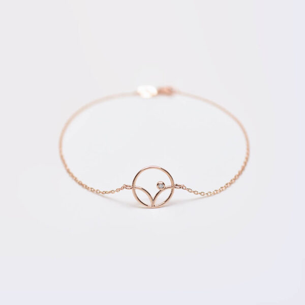 Lotus Pırlanta ve Altın Bileklik