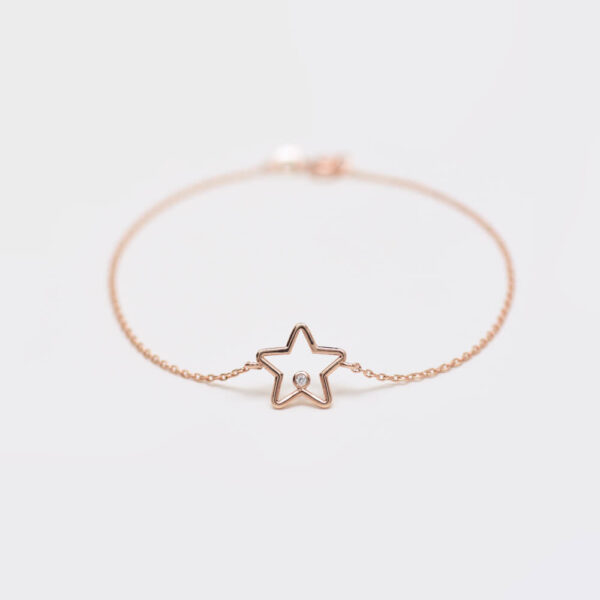 Yıldız pırlanta ve altın bileklik